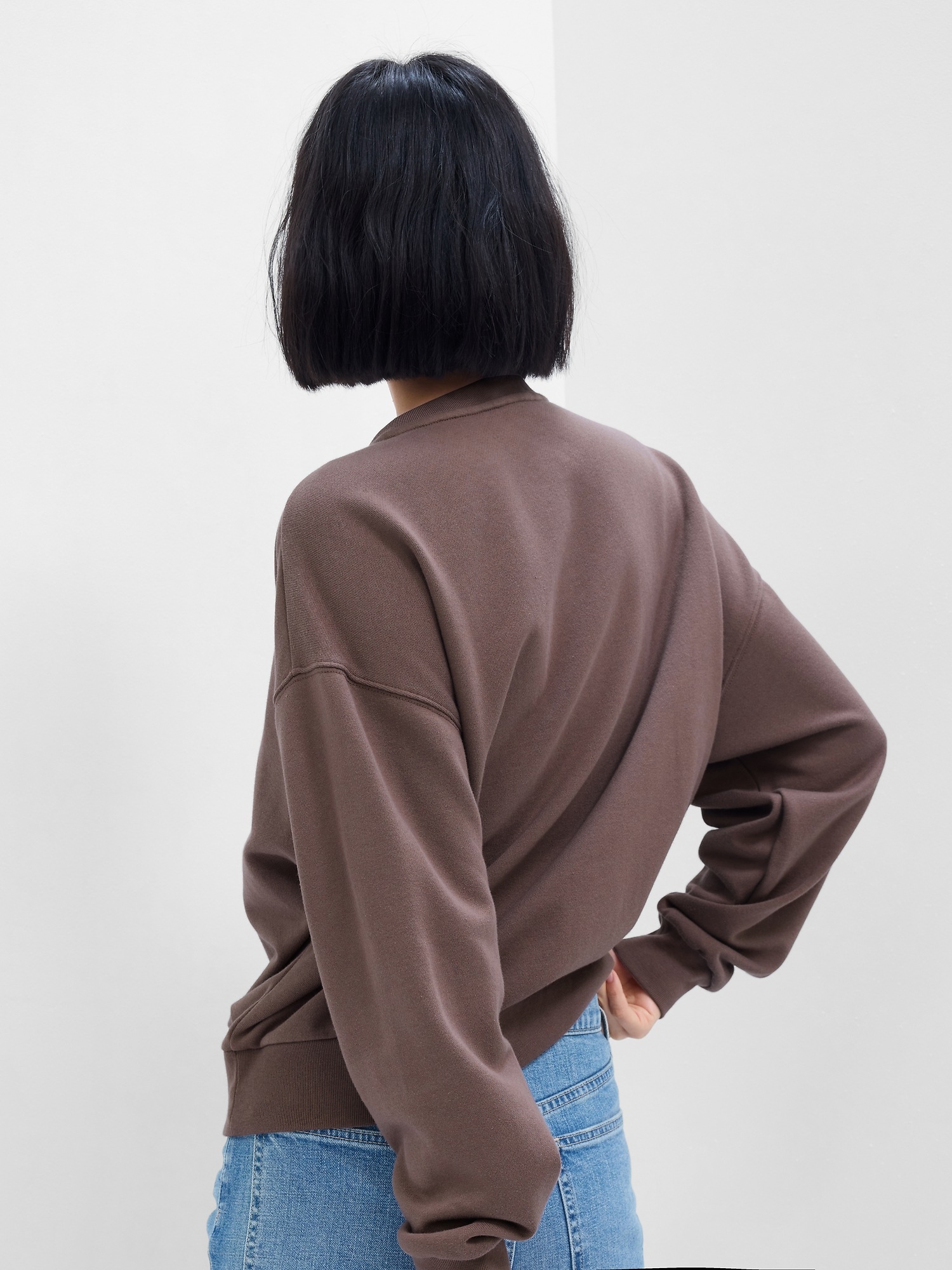 Relaxed Henley Sweatshirt Gap Factory