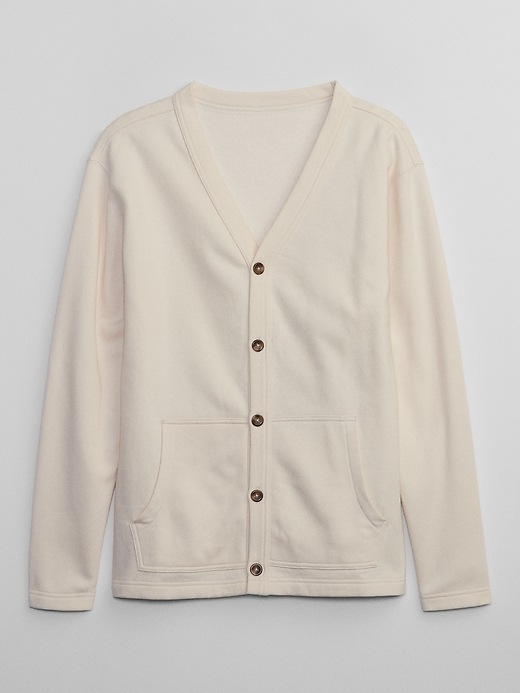 Image number 3 showing, Relaxed Fleece V-Neck Cardigan