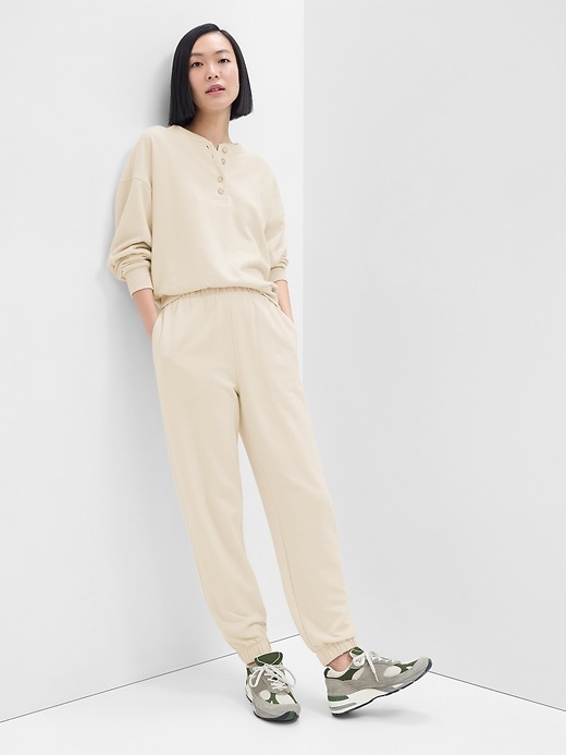 Relaxed Henley Sweatshirt Gap Factory