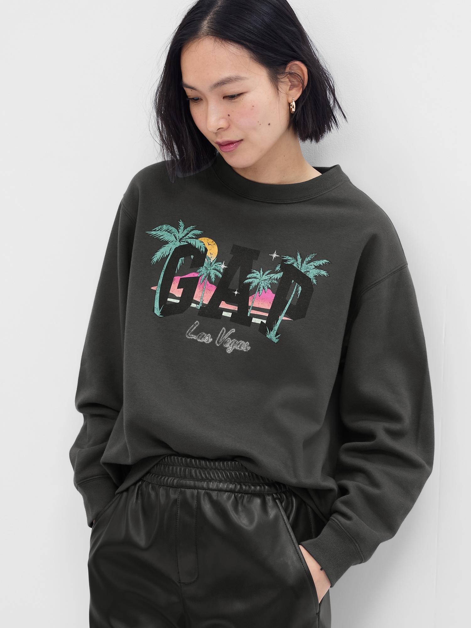 Relaxed Gap City Logo Sweatshirt