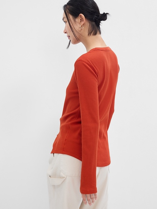 Image number 3 showing, Waffle-Knit Crewneck T-Shirt