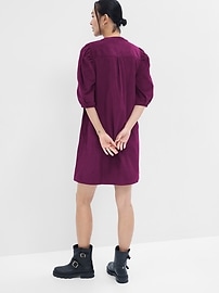 View large product image 3 of 3. Corduroy Puff Sleeve Mini Dress