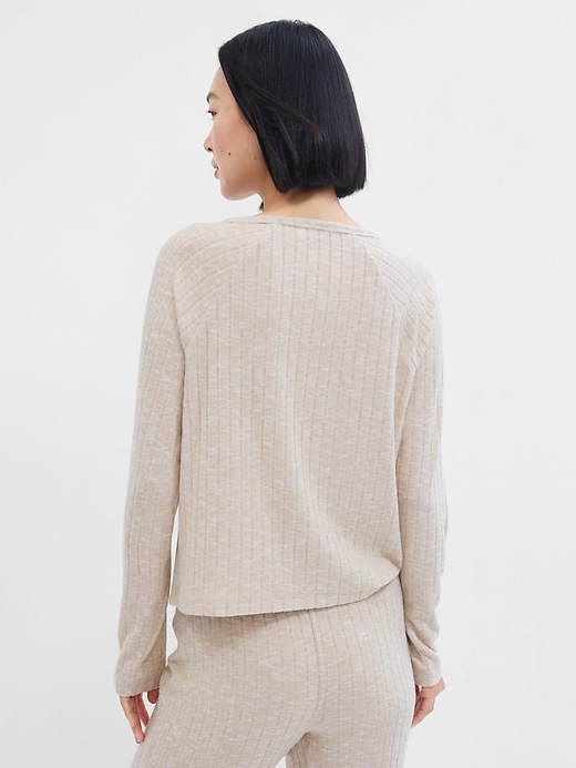 Image number 8 showing, Relaxed Ribbed PJ Shirt