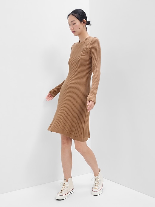 Image number 3 showing, Ribbed Sweater Mini Dress