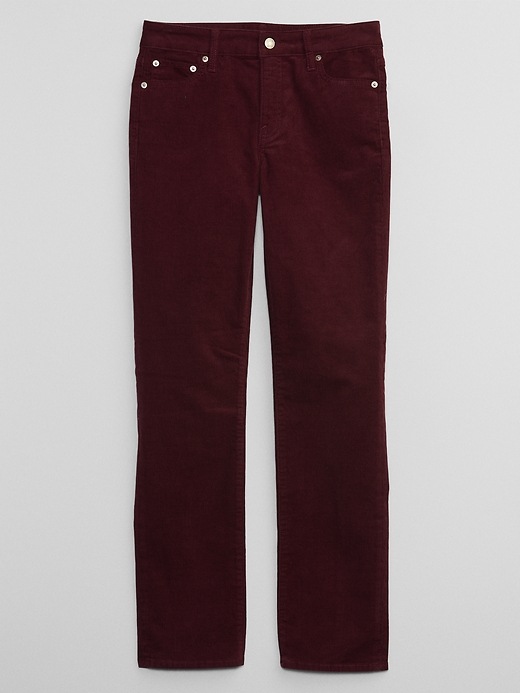 Image number 5 showing, Mid Rise Classic Straight Corduroy Pants with Washwell