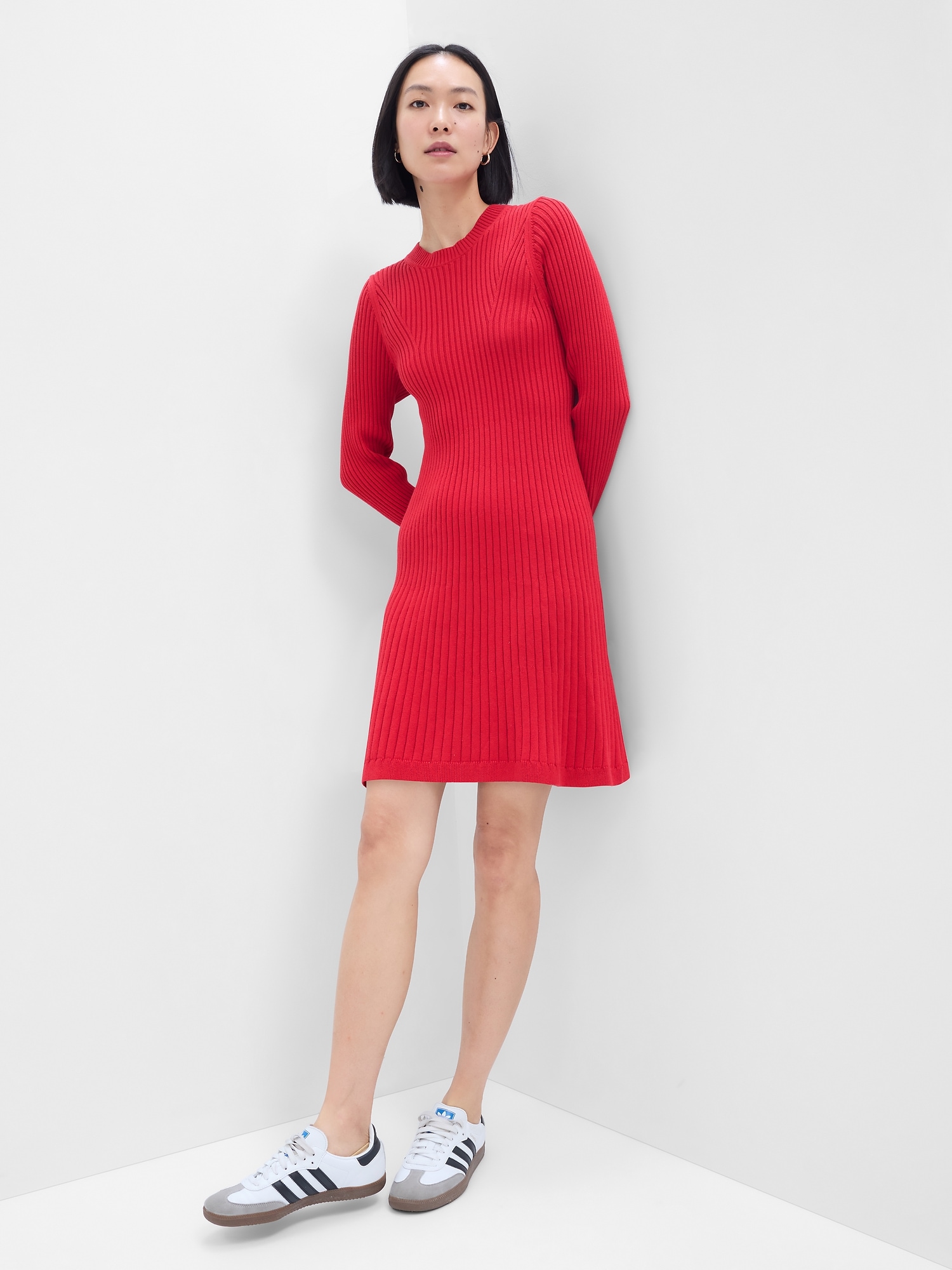 Ribbed Sweater Mini Dress