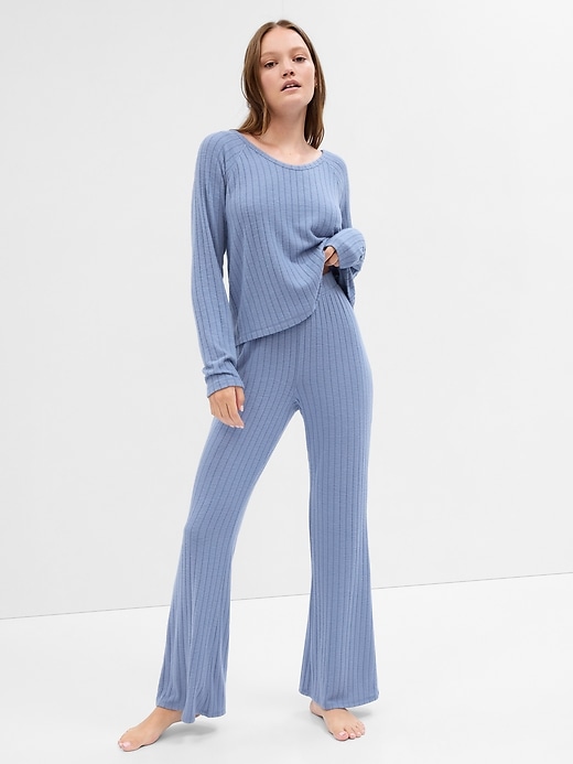 Fitted Ribbed Flare PJ Pants | Gap Factory