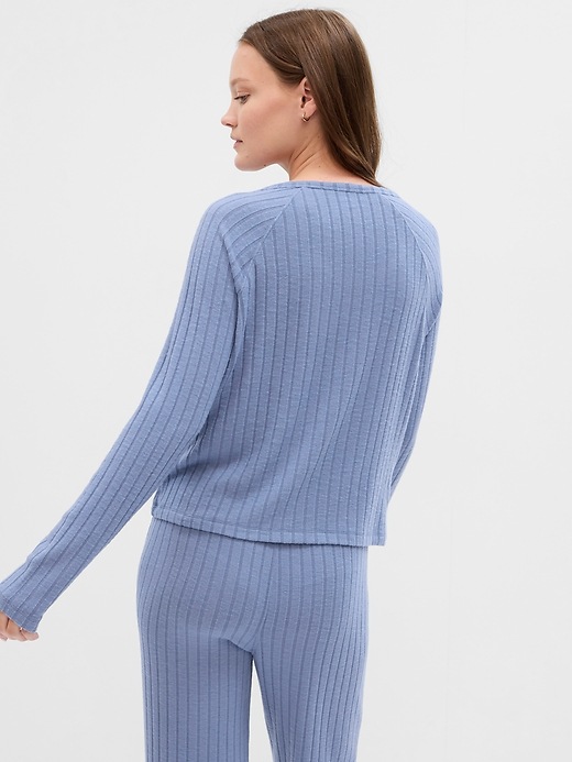Image number 2 showing, Relaxed Ribbed PJ Shirt