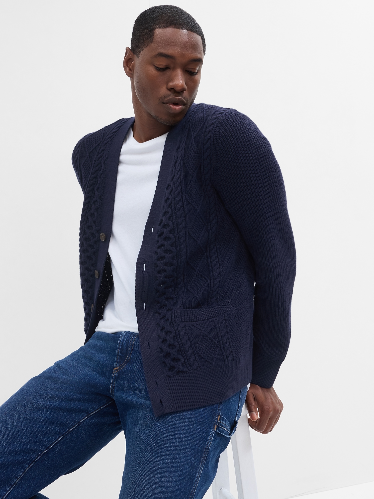 Cable-Knit Cardigan