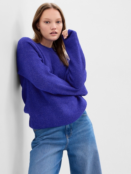 Image number 7 showing, Forever Cozy Relaxed Ribbed Crewneck Sweater