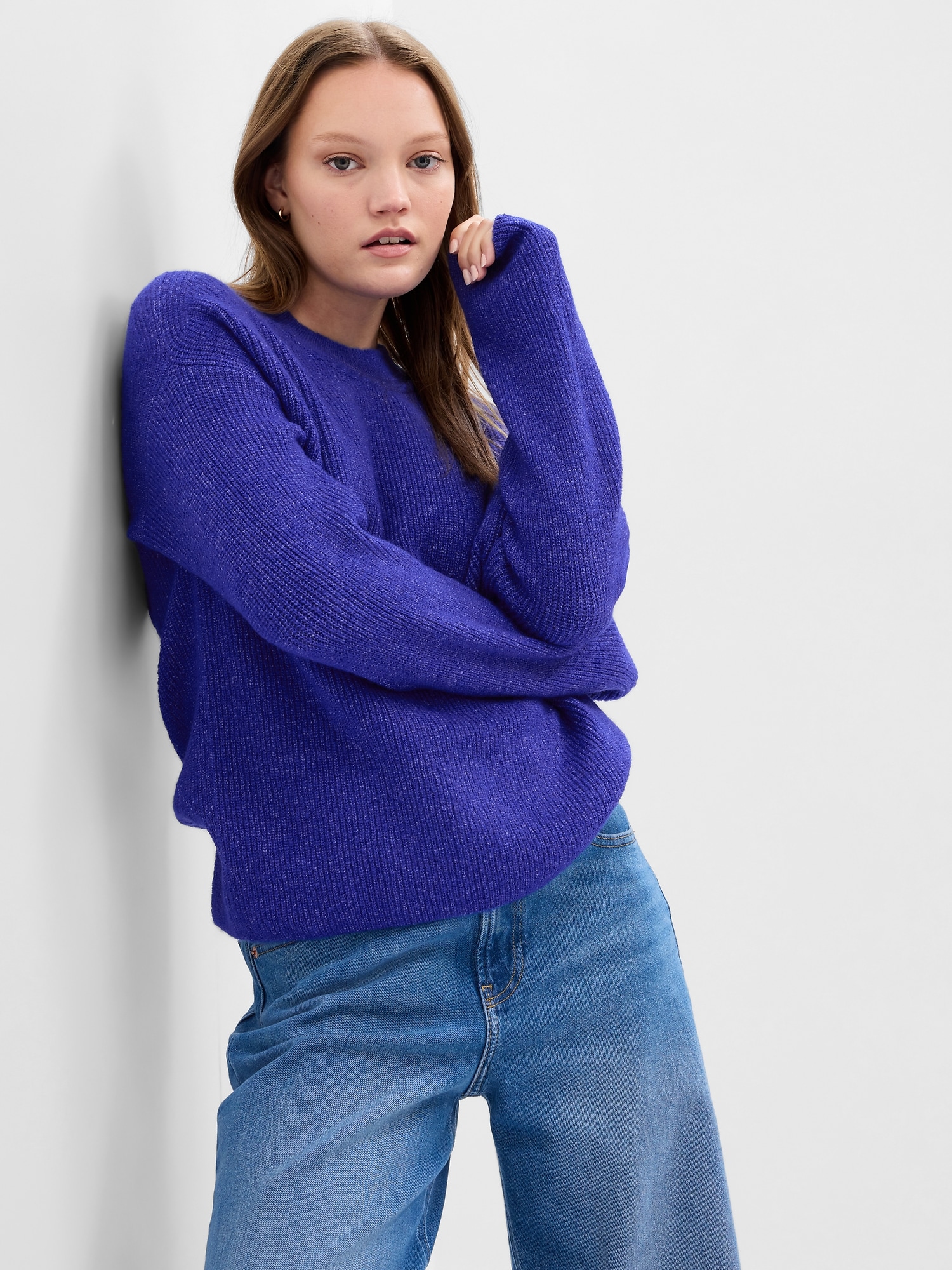 Forever Cozy Relaxed Ribbed Crewneck Sweater