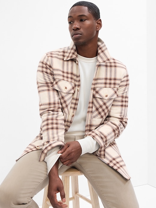 Image number 8 showing, Relaxed Flannel Shirt Jacket