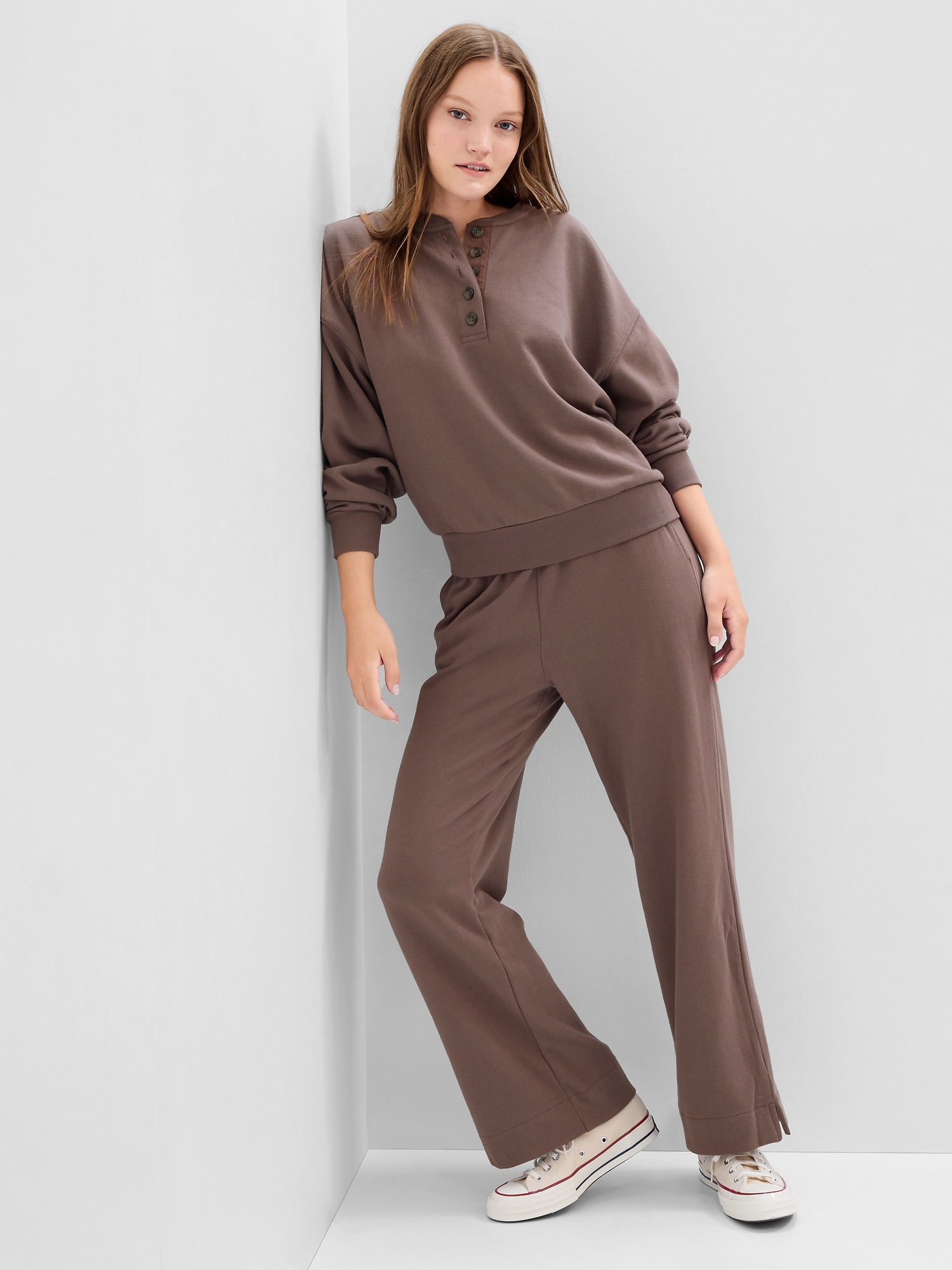 Fleece Wide-Leg Pants