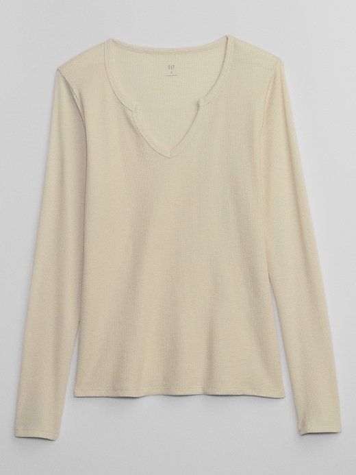 Image number 6 showing, Fitted Waffle-Knit PJ T-Shirt