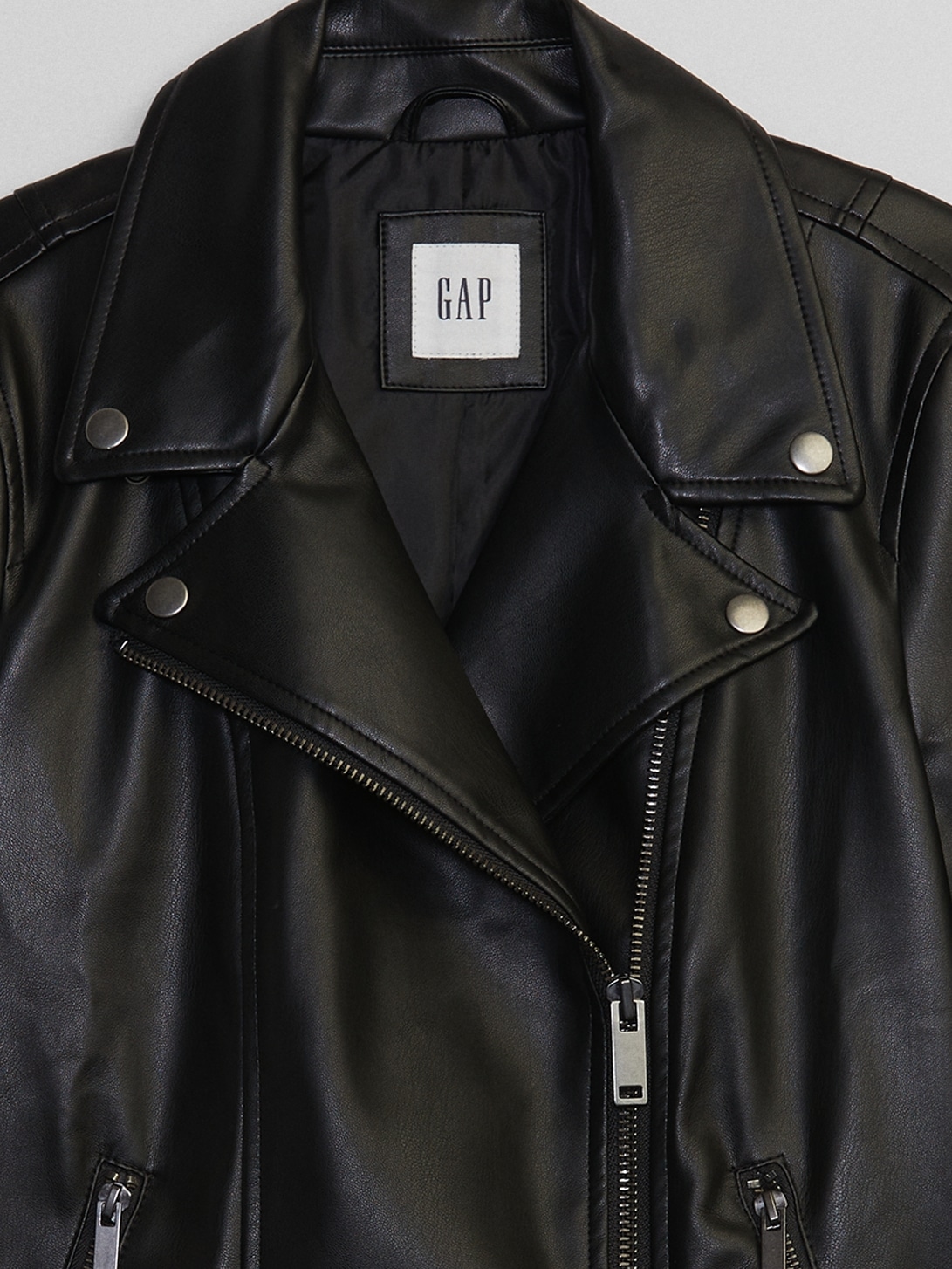 Vegan-Leather Moto Jacket | Gap Factory