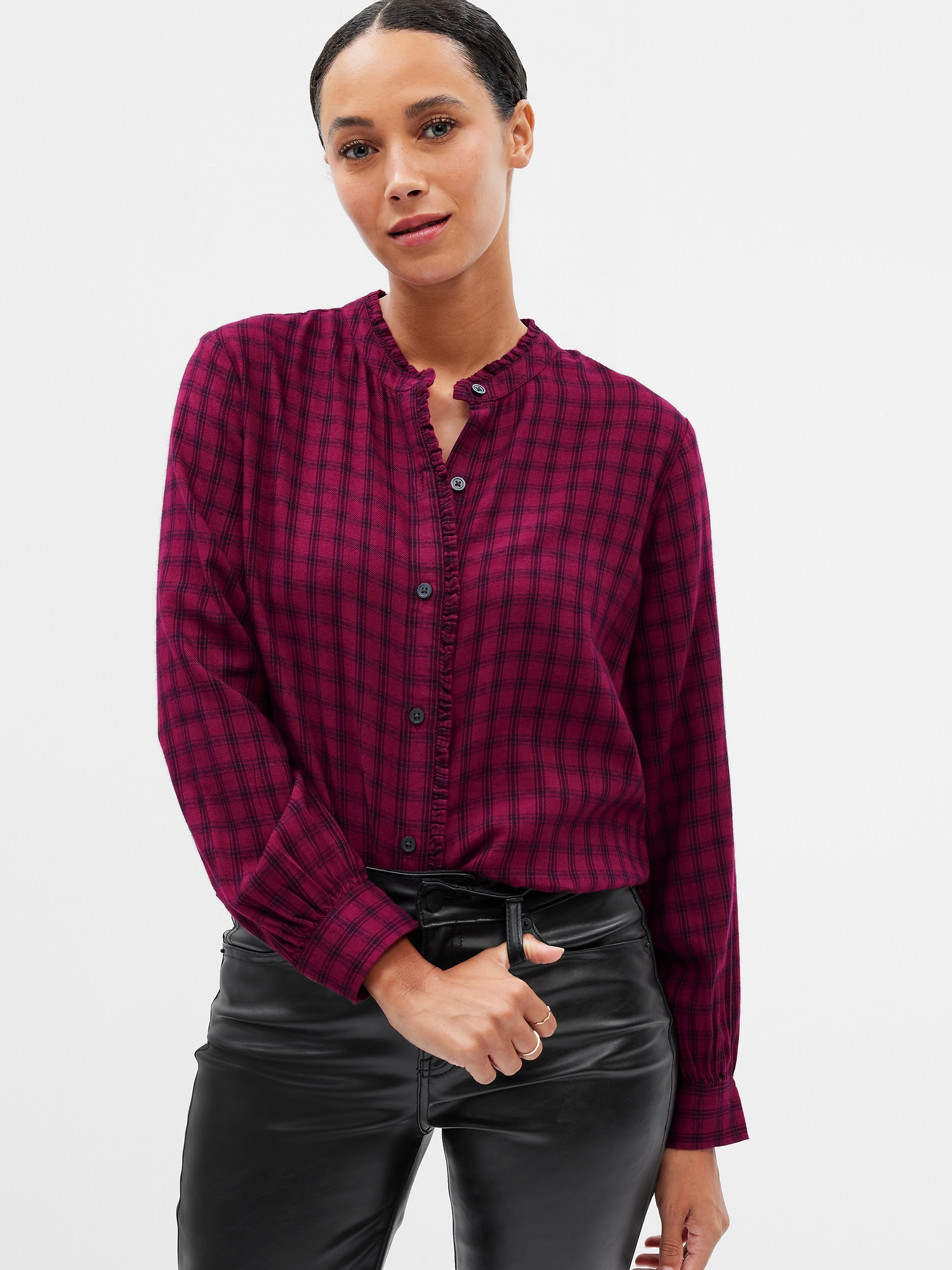 Relaxed Plaid Flannel Shirt