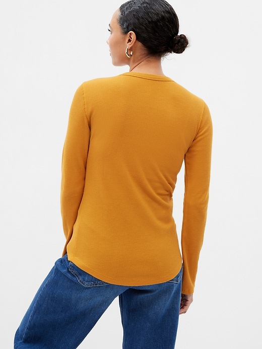 Image number 5 showing, Waffle-Knit Crewneck T-Shirt