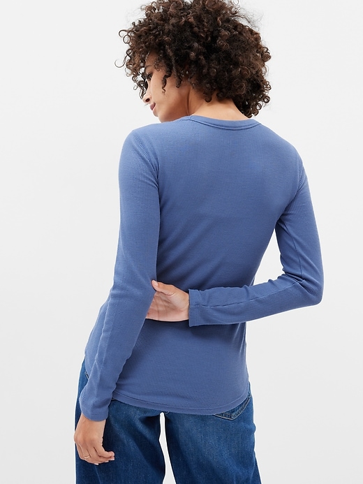 Image number 2 showing, Waffle-Knit Crewneck T-Shirt