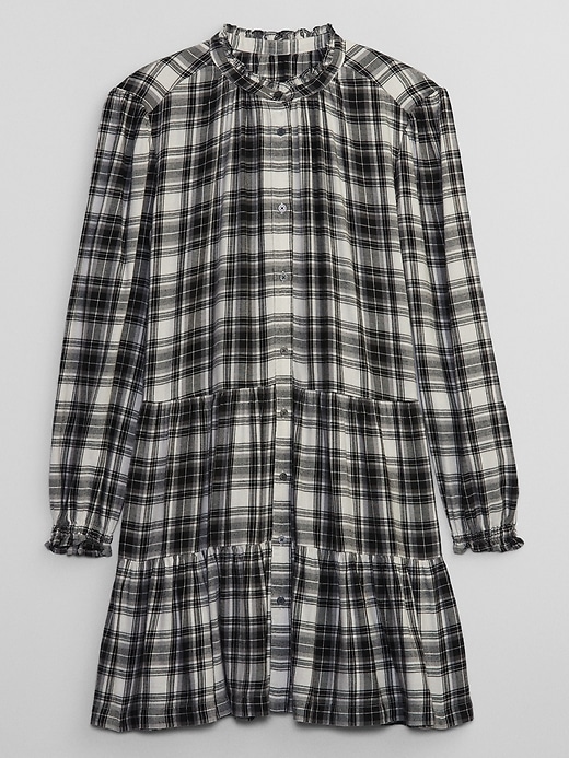 Image number 6 showing, Relaxed Tiered Flannel Shirt Dress