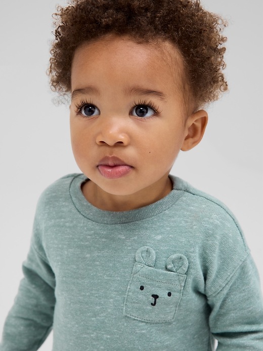 View large product image 2 of 3. Baby Pocket Bear Two-Piece Outfit Set