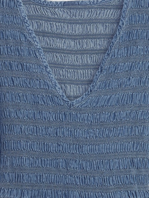 Image number 6 showing, Denim Puff Sleeve Mini Dress with Washwell