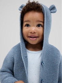 View large product image 4 of 4. Baby Bear Garter Cardigan