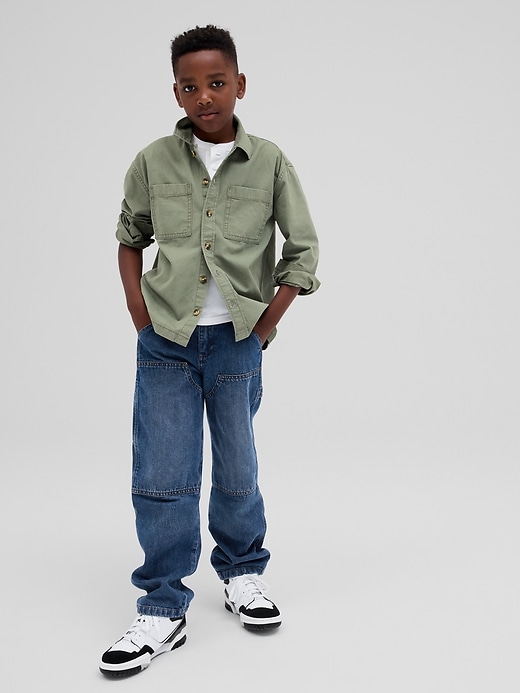 View large product image 2 of 3. Kids Canvas Utility Shirt