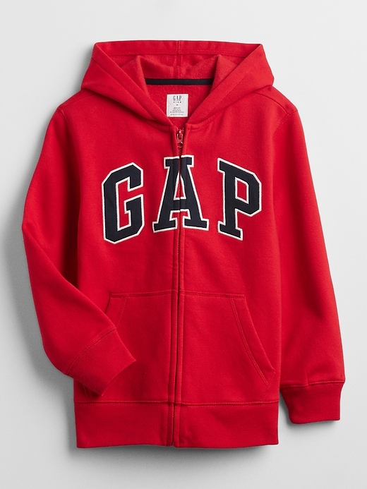 View large product image 1 of 1. Kids Gap Logo Zip Hoodie