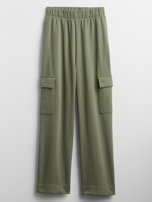 Image number 3 showing, High Rise Wide-Leg Cargo Pants with Washwell