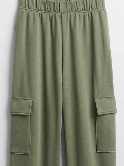 Image number 4 showing, High Rise Wide-Leg Cargo Pants with Washwell