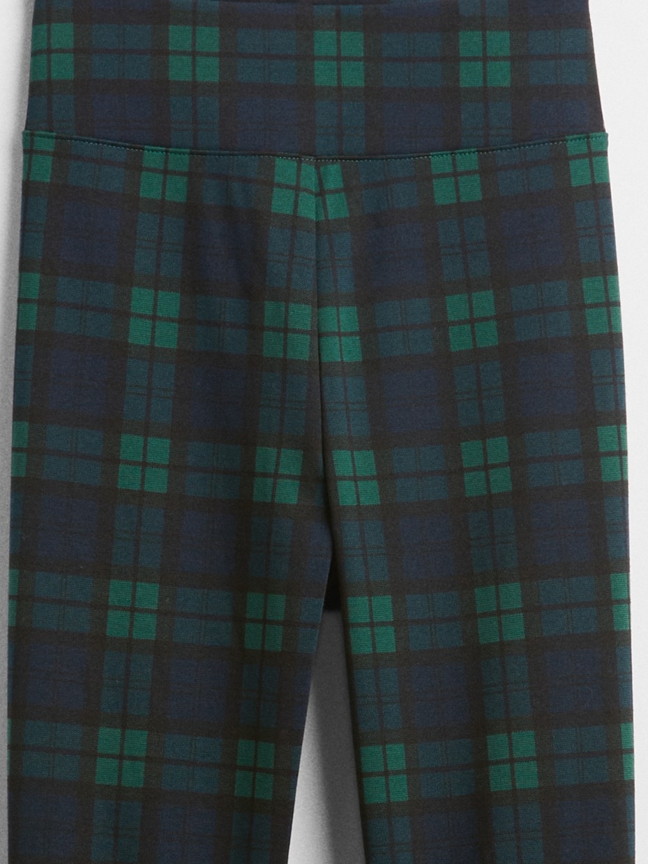 Black watch plaid leggings top