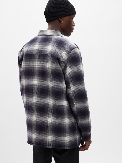 Image number 2 showing, Relaxed Flannel Shirt Jacket