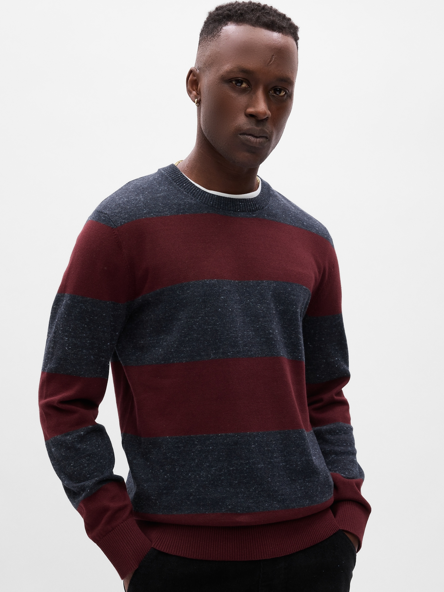 Stripe Crewneck Sweater