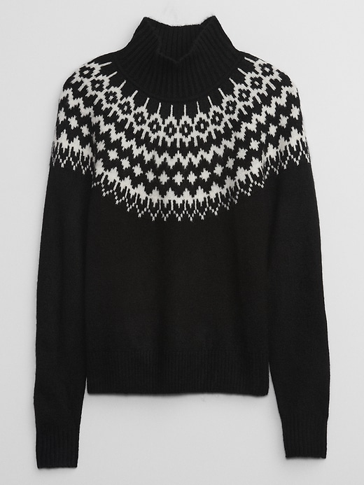 Black and white fair isle sweater sales