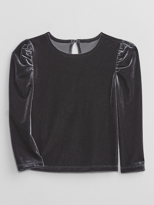 View large product image 1 of 1. babyGap Velour Puff Sleeve Top