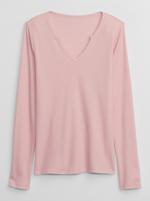 Image number 5 showing, Fitted Waffle-Knit PJ T-Shirt