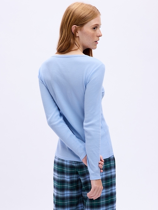 Image number 2 showing, Fitted Waffle-Knit PJ T-Shirt