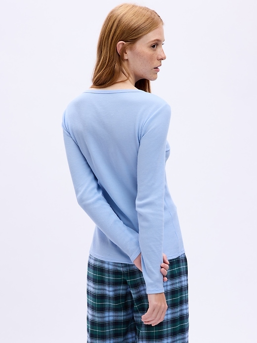 Image number 2 showing, Fitted Waffle-Knit PJ T-Shirt