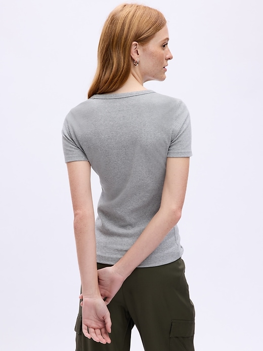 Image number 2 showing, Ribbed Crewneck T-Shirt