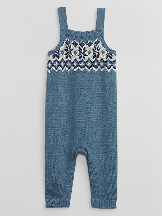 View large product image 1 of 1. Baby Fair Isle Sweater Overalls