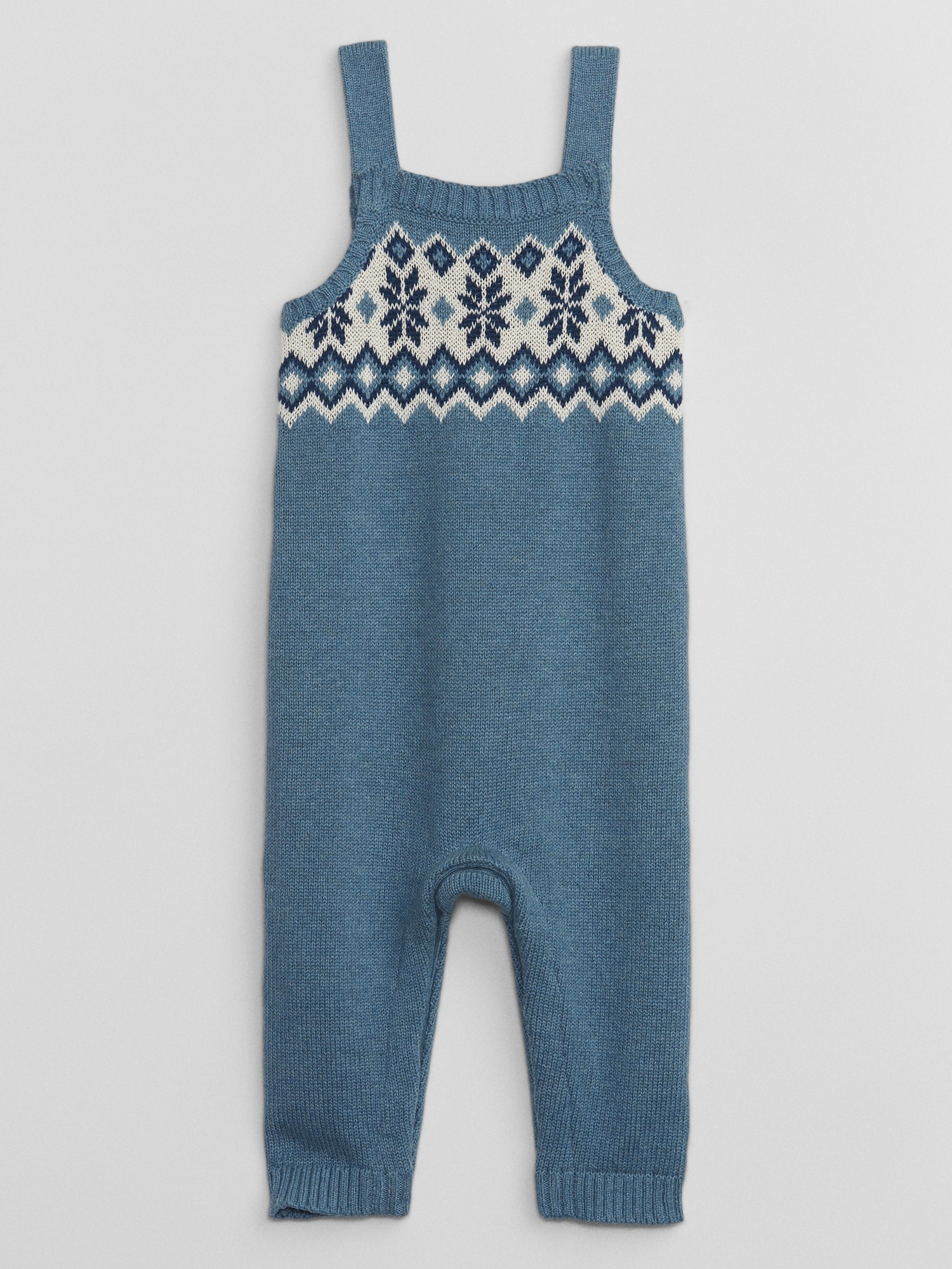 Baby Fair Isle Sweater Overalls