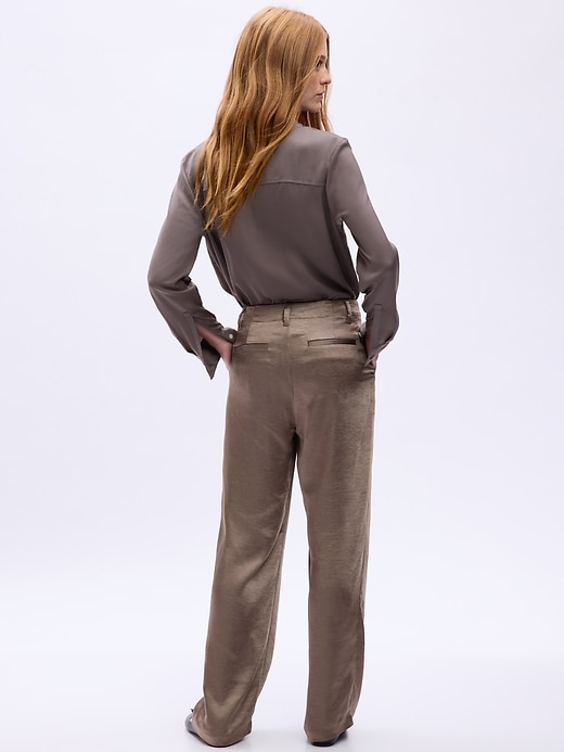 Image number 2 showing, Satin Pleated Trousers