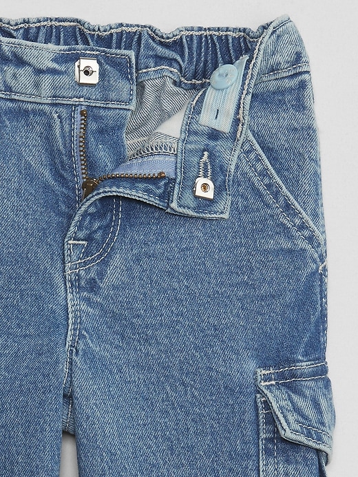 Image number 3 showing, babyGap Wide-Leg Cargo Jeans