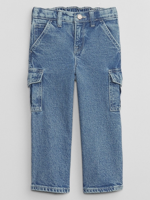 Image number 1 showing, babyGap Wide-Leg Cargo Jeans
