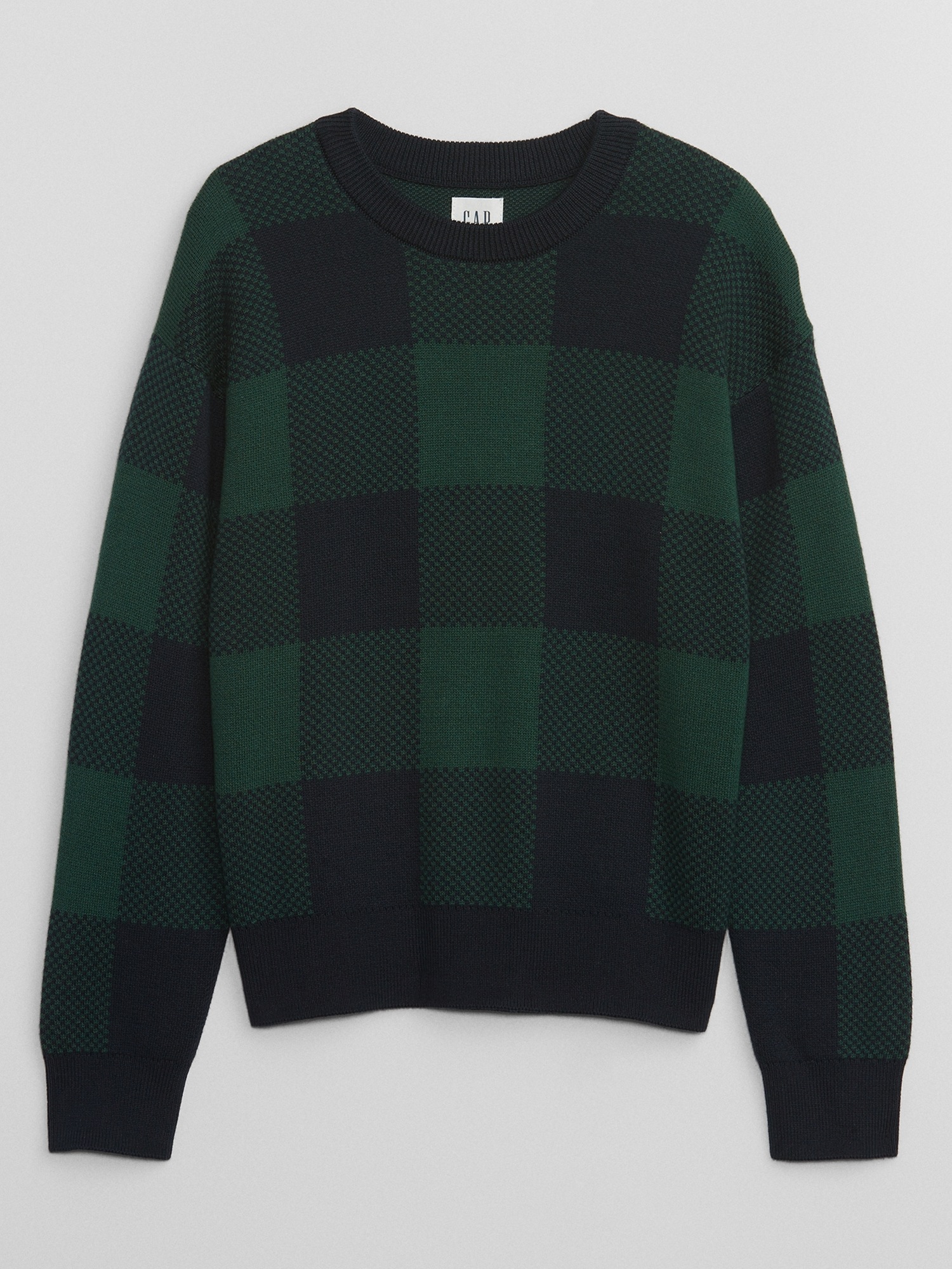 Kids Plaid Crewneck Sweater Gap Factory