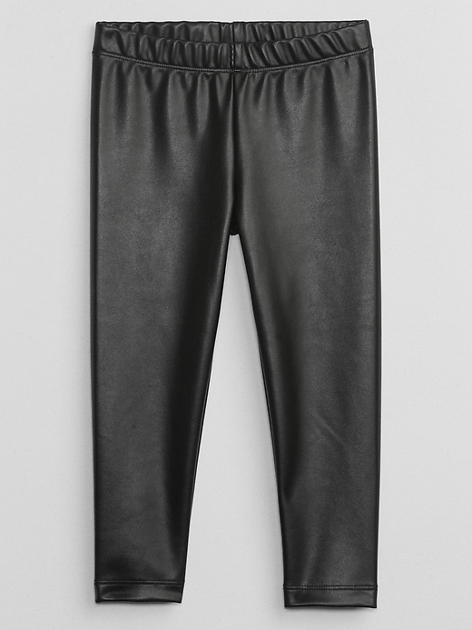 View large product image 1 of 1. babyGap Vegan-Leather Pull-On Leggings