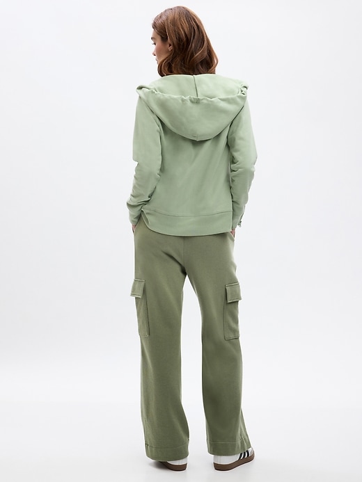 Image number 2 showing, High Rise Wide-Leg Cargo Pants with Washwell