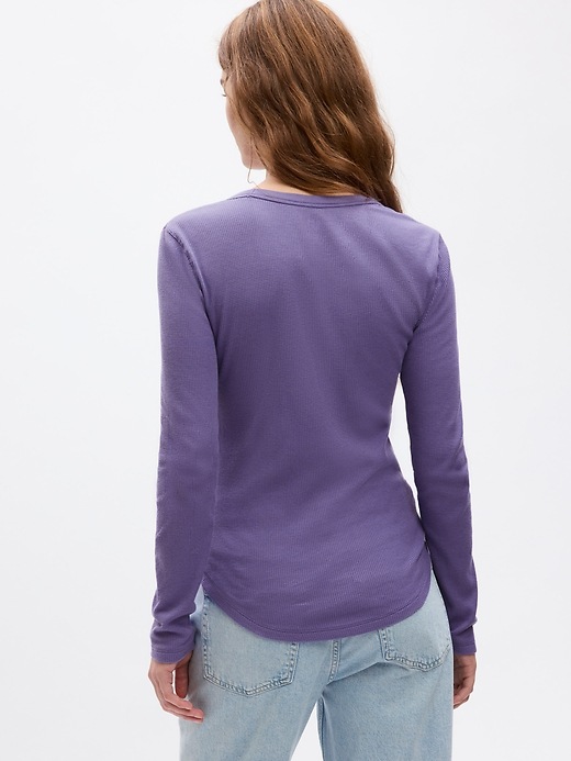 Image number 7 showing, Waffle-Knit Crewneck T-Shirt