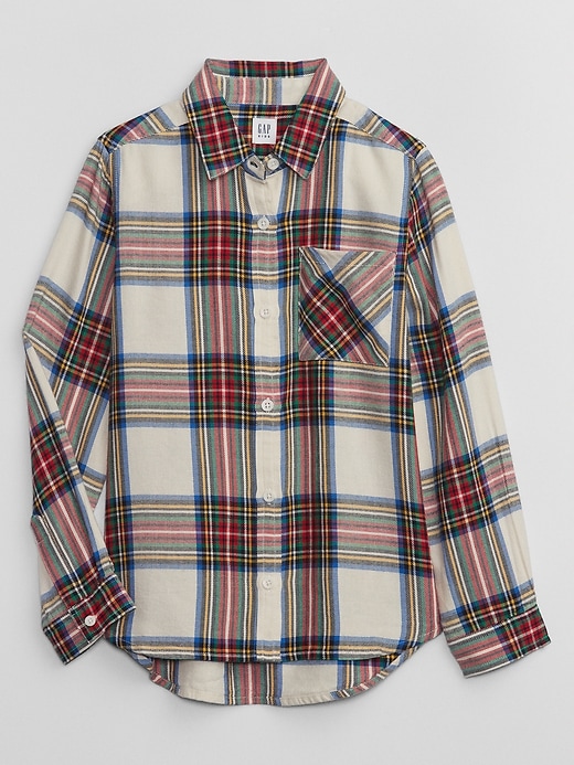 Image number 1 showing, Kids Flannel Tie-Front Shirt