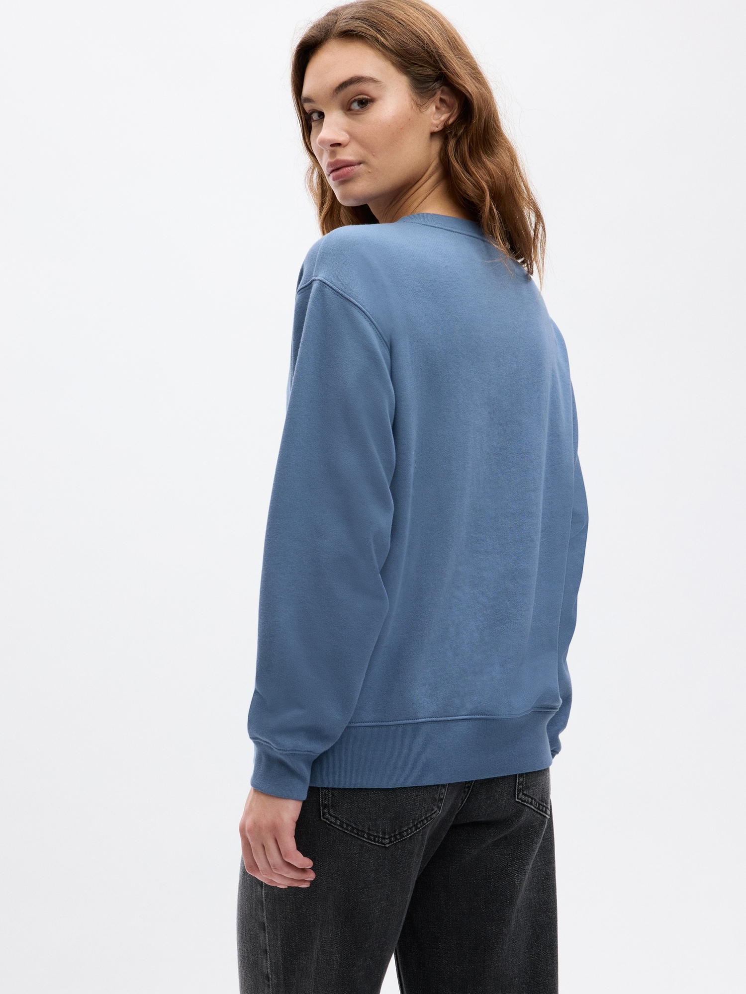 Relaxed Graphic Crewneck Sweatshirt - Blue